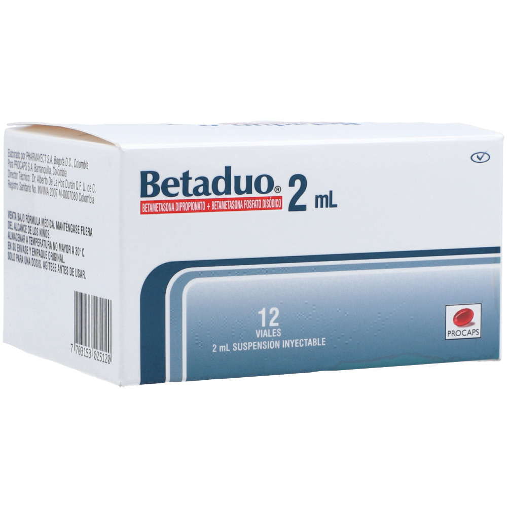 BETADUO (10+4)MG/2ML((5+2)MG/ML) SUSP INY CAJ X 12VIALX2ML