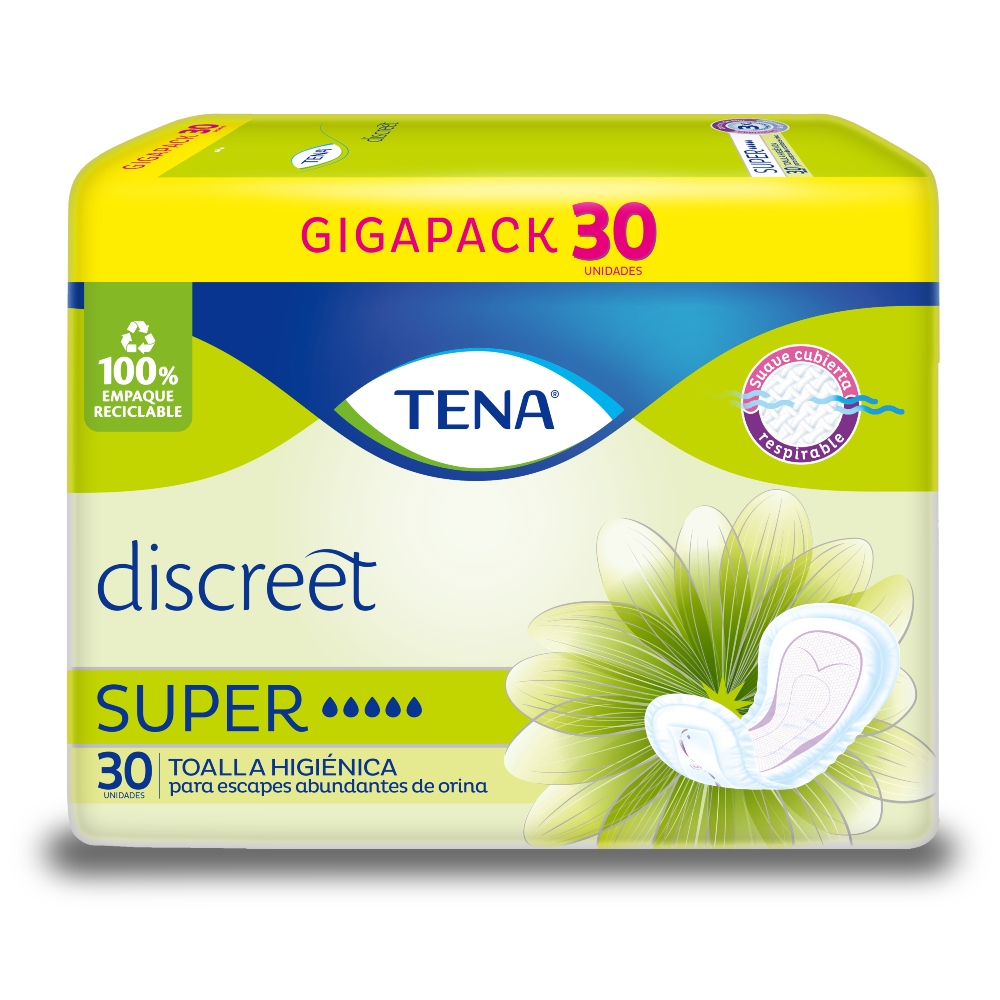 TOALLA INCONT MUJER SUPER TENA PAQ X 30