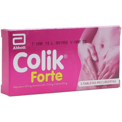 COLIK FORTE (250+65+220)MG TAB REC CAJ X 5