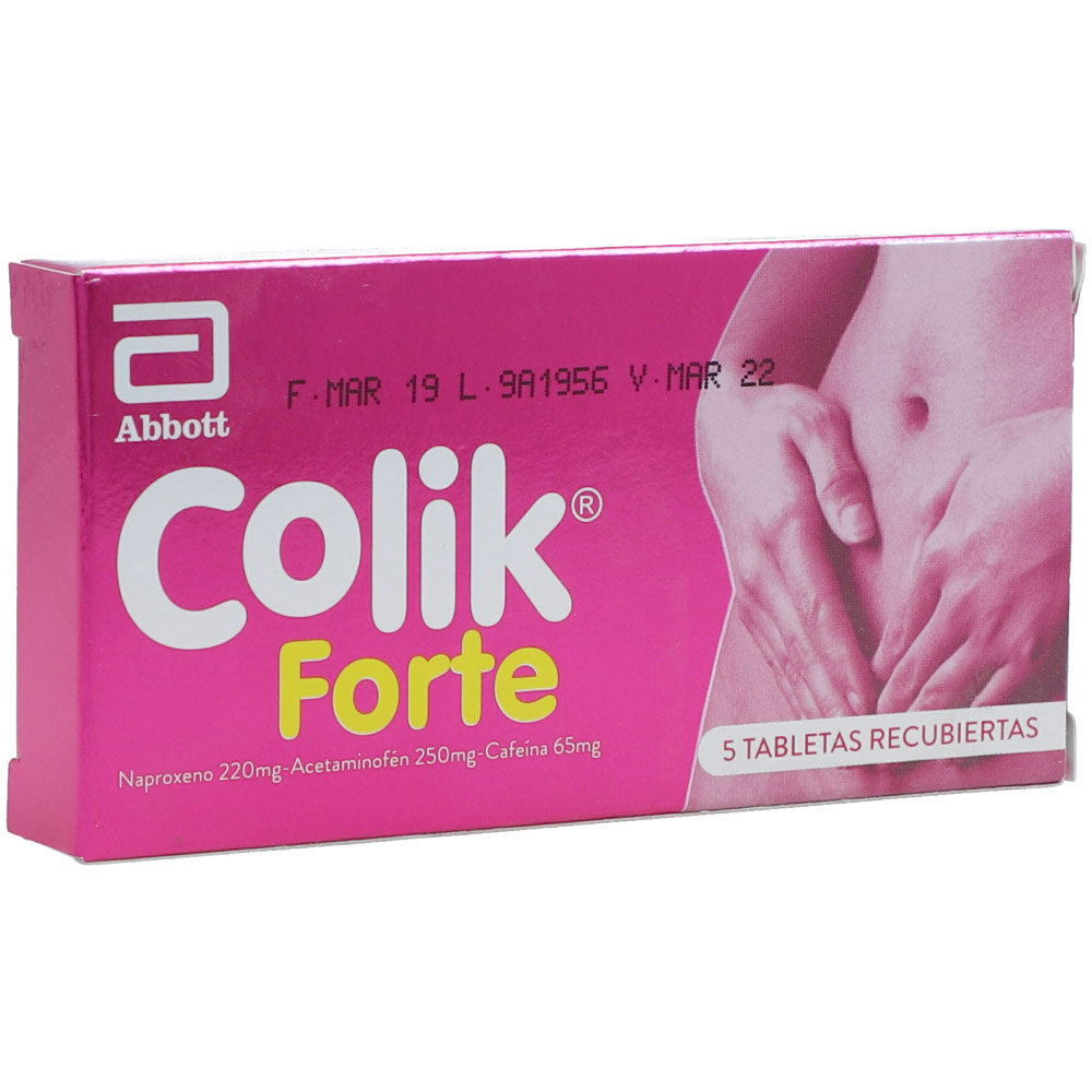 COLIK FORTE (250+65+220)MG TAB REC CAJ X 5