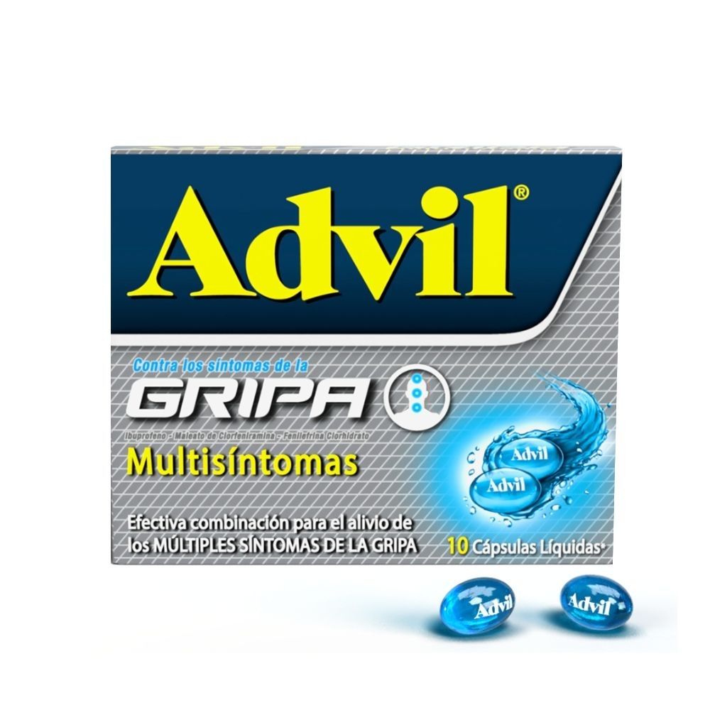 ADVIL GRIPA (1+10+200)MG CAP BLAND CAJ X 10