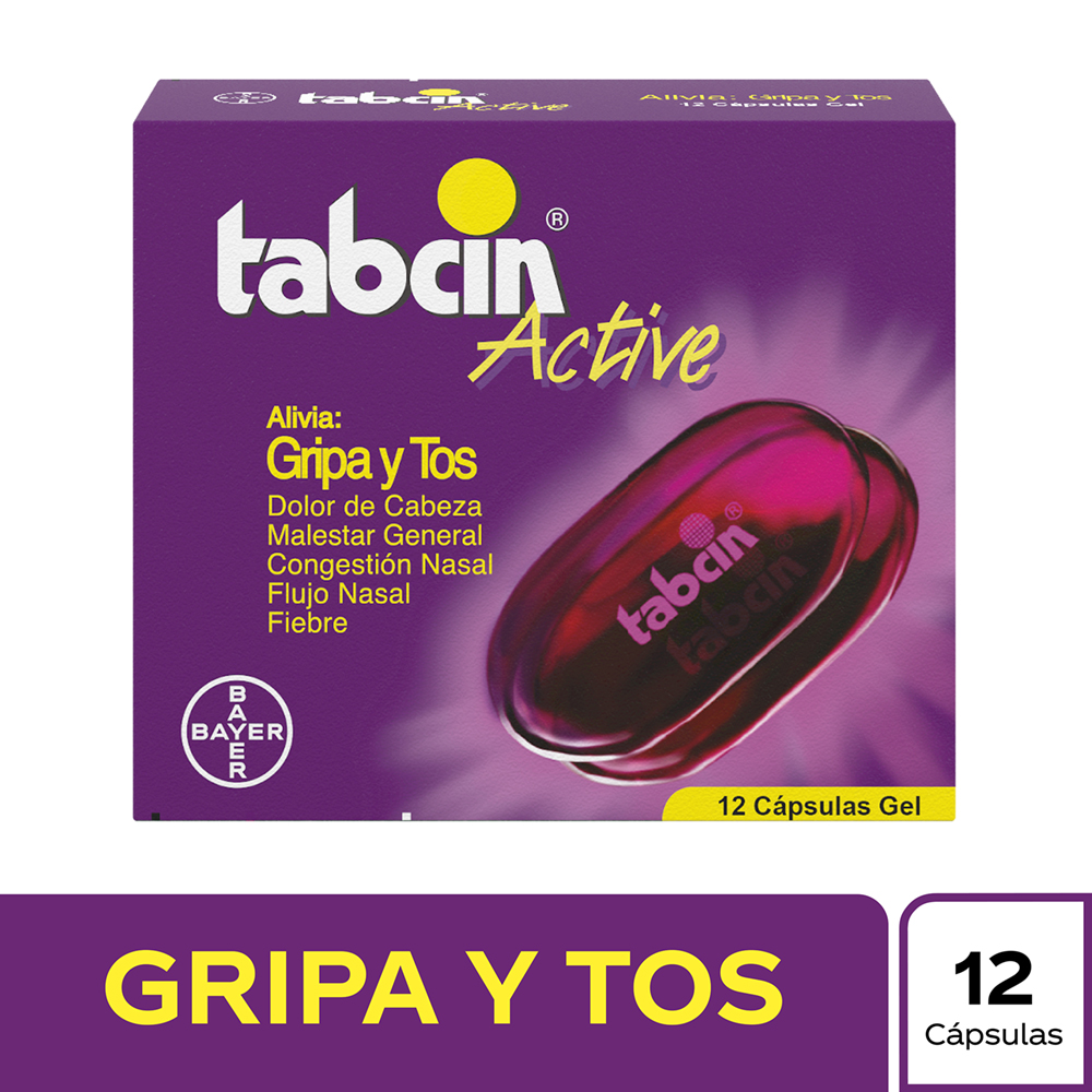 TABCIN ACTIVE (250+2+10+5)MG CAP BLAND CAJ X 12