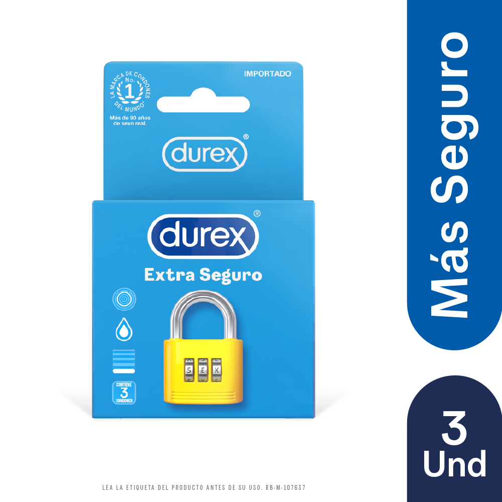 PRESERVAT EXTRA SEGURO CAJ X 3 DUREX