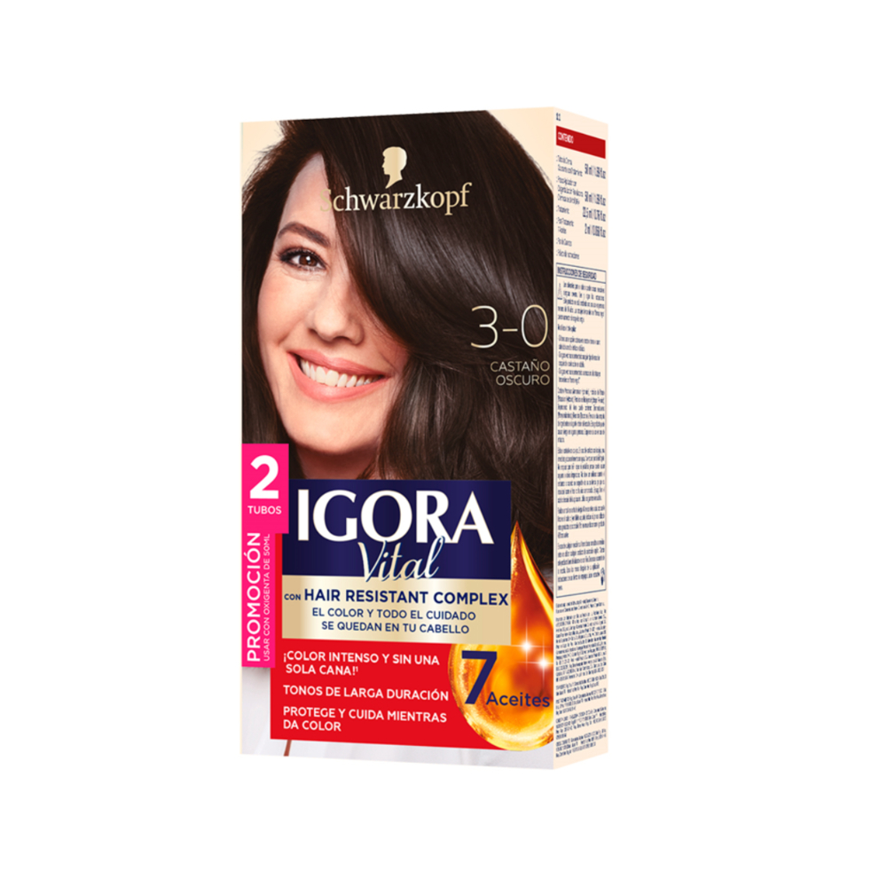 IGORA VITAL CAJ X 2TUB N2-3-0 CASTANO OSCURO