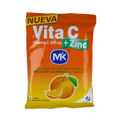 VITAC+ZINC 500MG TAB MAST MK CAJ X 12SOB NARANJA
