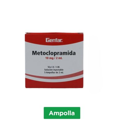 METOCLOPRAMIDA 10MG/2ML(5MG/ML) SOL INY  CAJ X 5AMP GENFAR