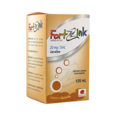 FORTZINK 20MG/5ML(0.4%) JBE FCO X 120ML PROCAPS VAINILLA