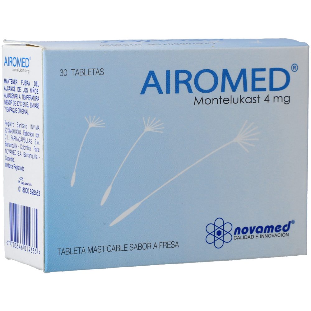 AIROMED 4MG TAB MAST CAJ X 30 FRESA
