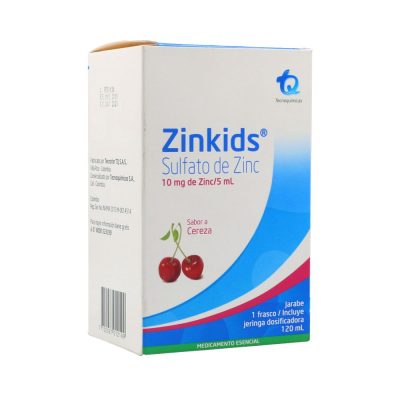 ZINKIDS 10MG/5ML(0.2%) JBE  FCO X 120ML  CEREZA