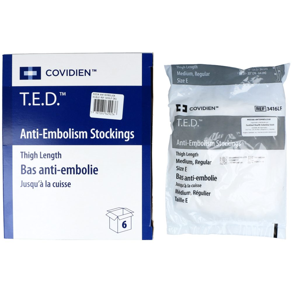 MEDIA ANTIEMBOLICA MUSLO REF 3416LF CAJ X 6BOLX1PAR COVIDIEN MEDIANA REGULAR