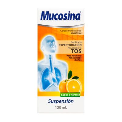 MUCOSINA 250MG/5ML(5%) SUSP ORAL FCO X 120ML NARANJA