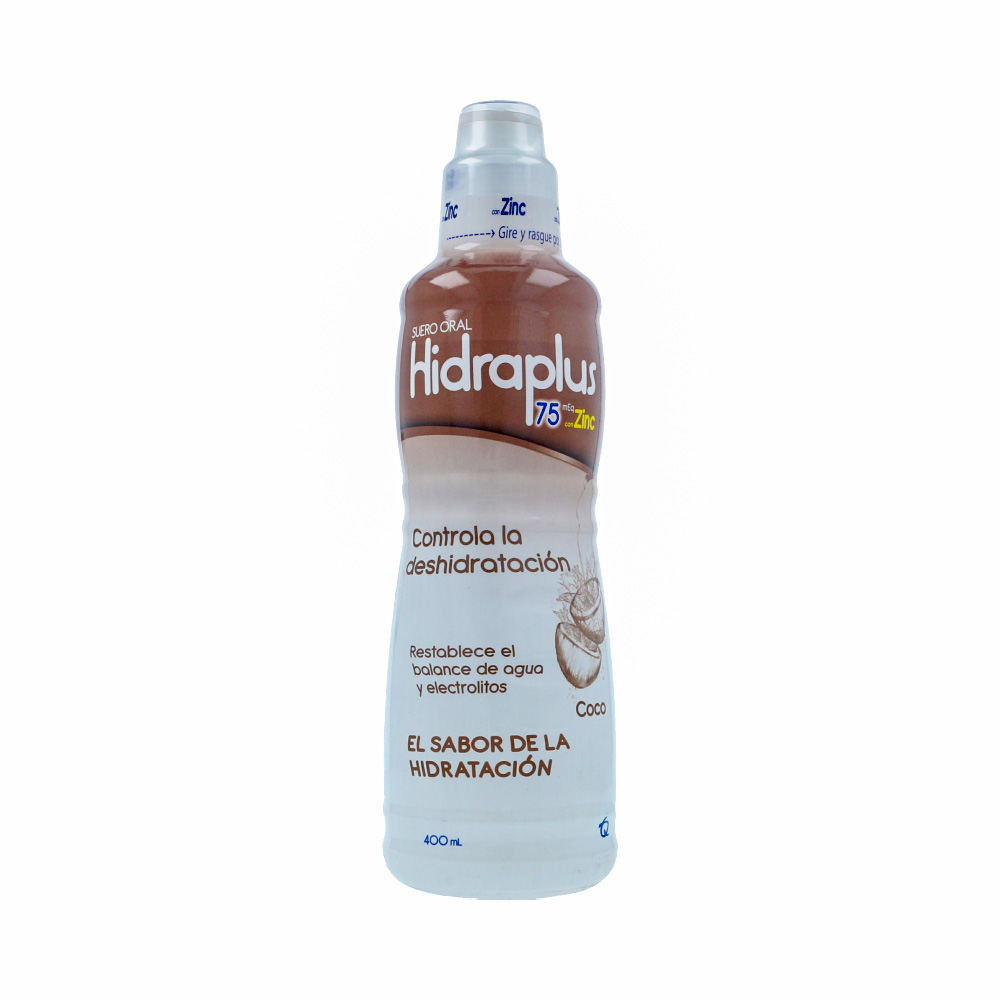 HIDRAPLUS CON ZINC 75MEQ(Na)/L SOL ORAL FCO X 400ML COCO