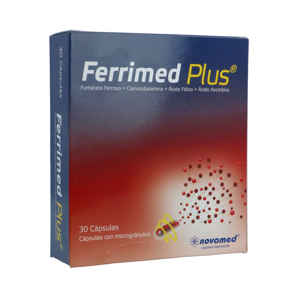 FERRIMED PLUS (100+1+2+330)MG CAP CAJ X 30
