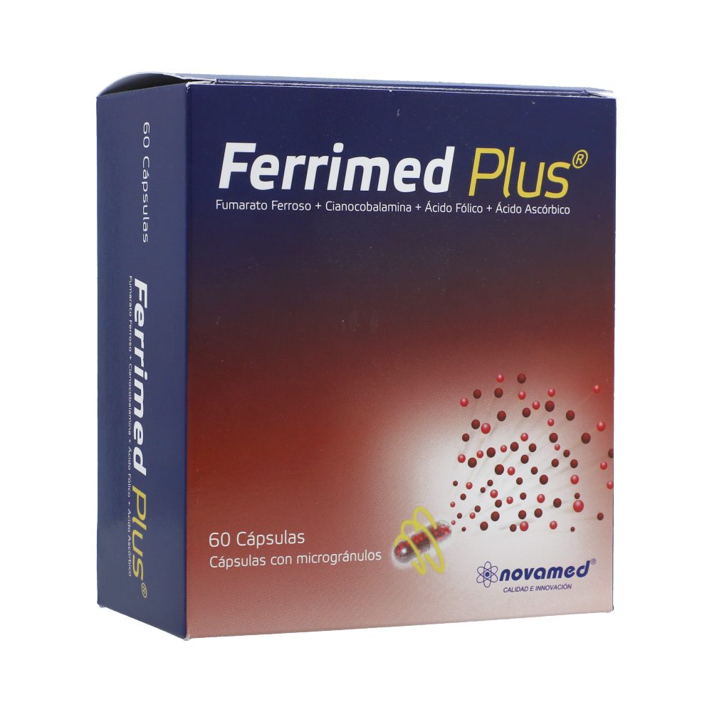 FERRIMED PLUS (100+1+2+330)MG CAP CAJ X 60