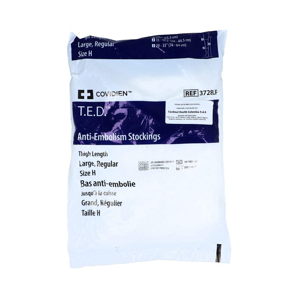 MEDIA ANTIEMBOLICA MUSLO REF 3728LF CAJ X 6BOLX1PAR KENDALL LARGA REGULAR
