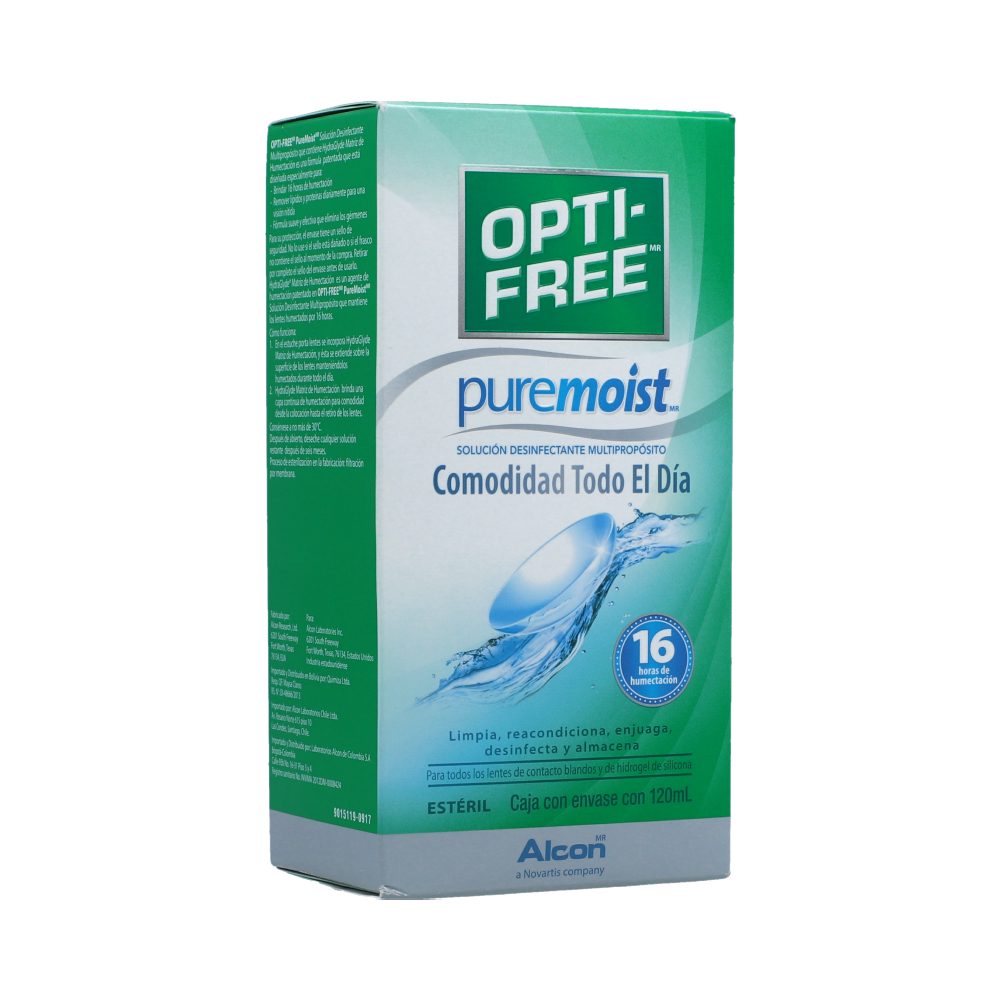 SOL DESINFECTANTE MULTIPROP FCO X 120ML OPTI-FREE PUREMOIST