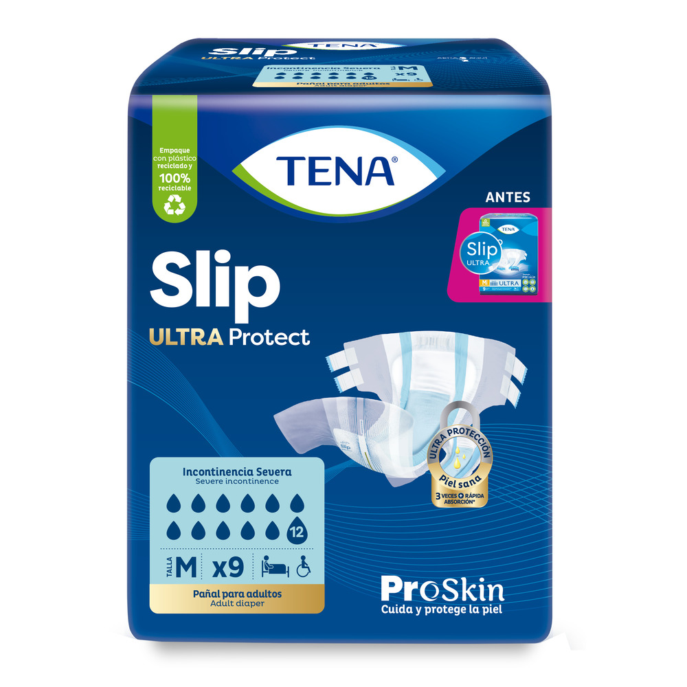 TENA SLIP PEGA-DESPEGA PAQ X 9 TALLA M
