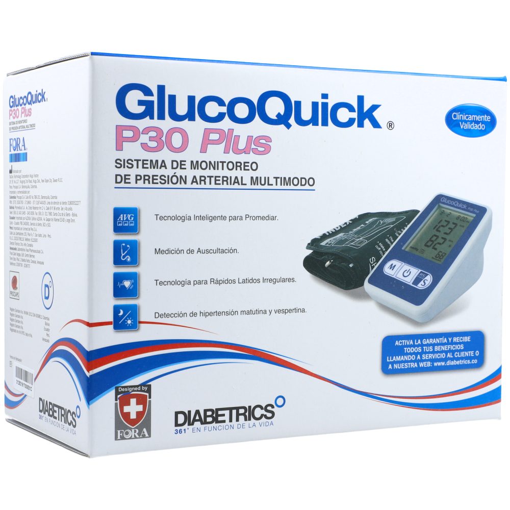 TENSIOMETRO P30 PLUS CAJ X 1 GLUCOQUICK