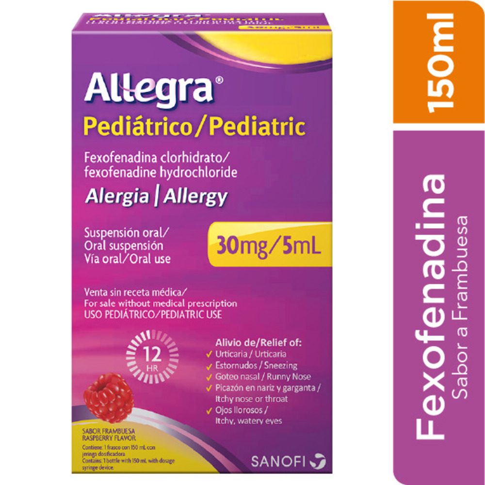 ALLEGRA PED 30MG/5ML(0.6%) SUSP ORAL FCO X 150ML