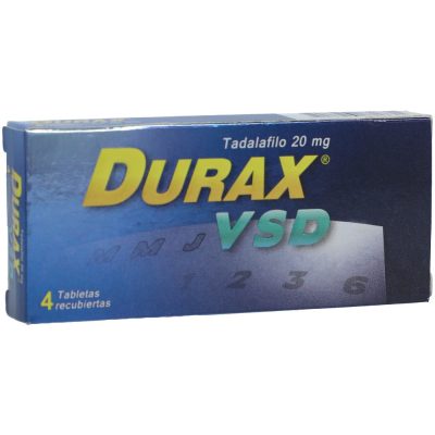 DURAX VSD 20MG TAB REC CAJ X 4