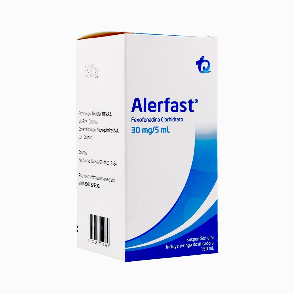 ALERFAST 30MG/5ML(0.6%) SUSP ORAL FCO X 150ML