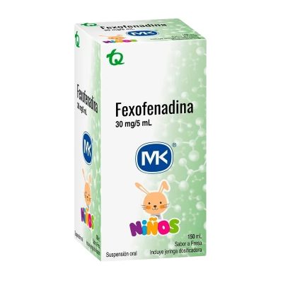 FEXOFENADINA 30MG/5ML(0.6%) SUSP ORAL FCO X 150ML MK