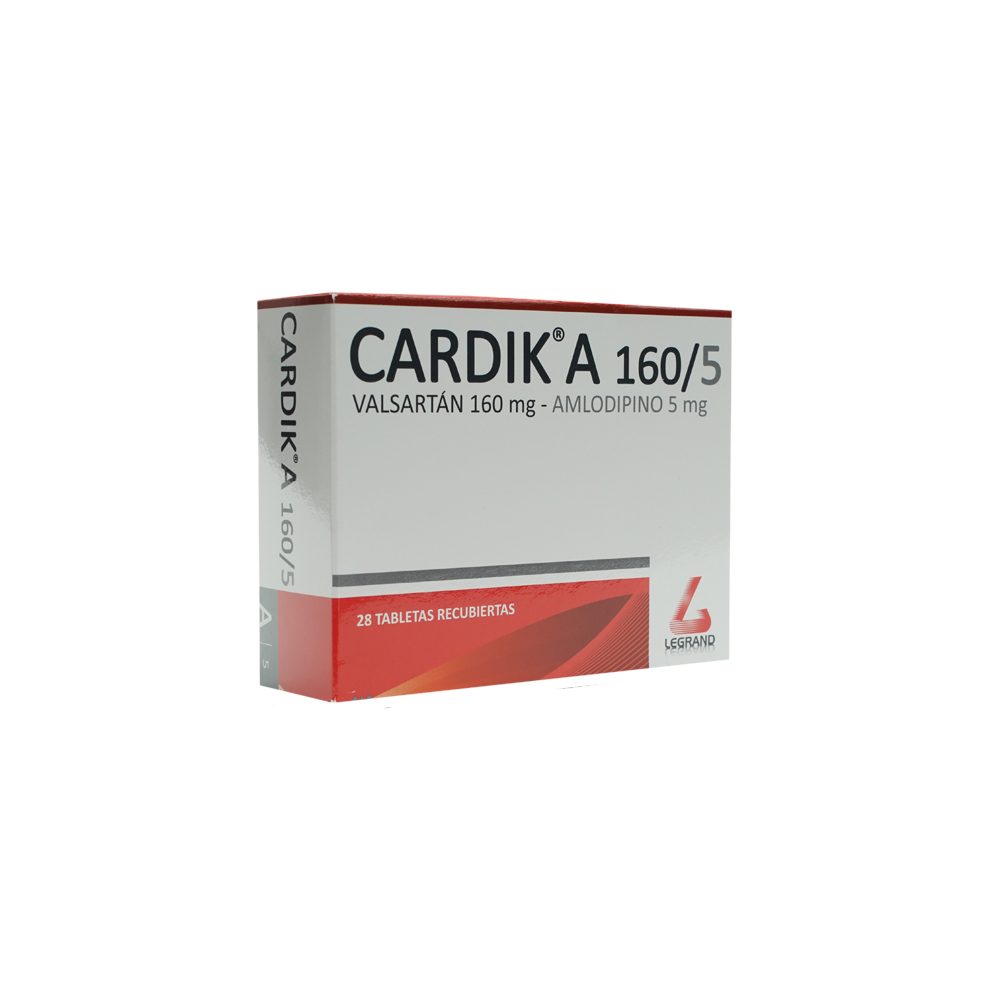 CARDIK A (5+160)MG TAB REC CAJ X 28