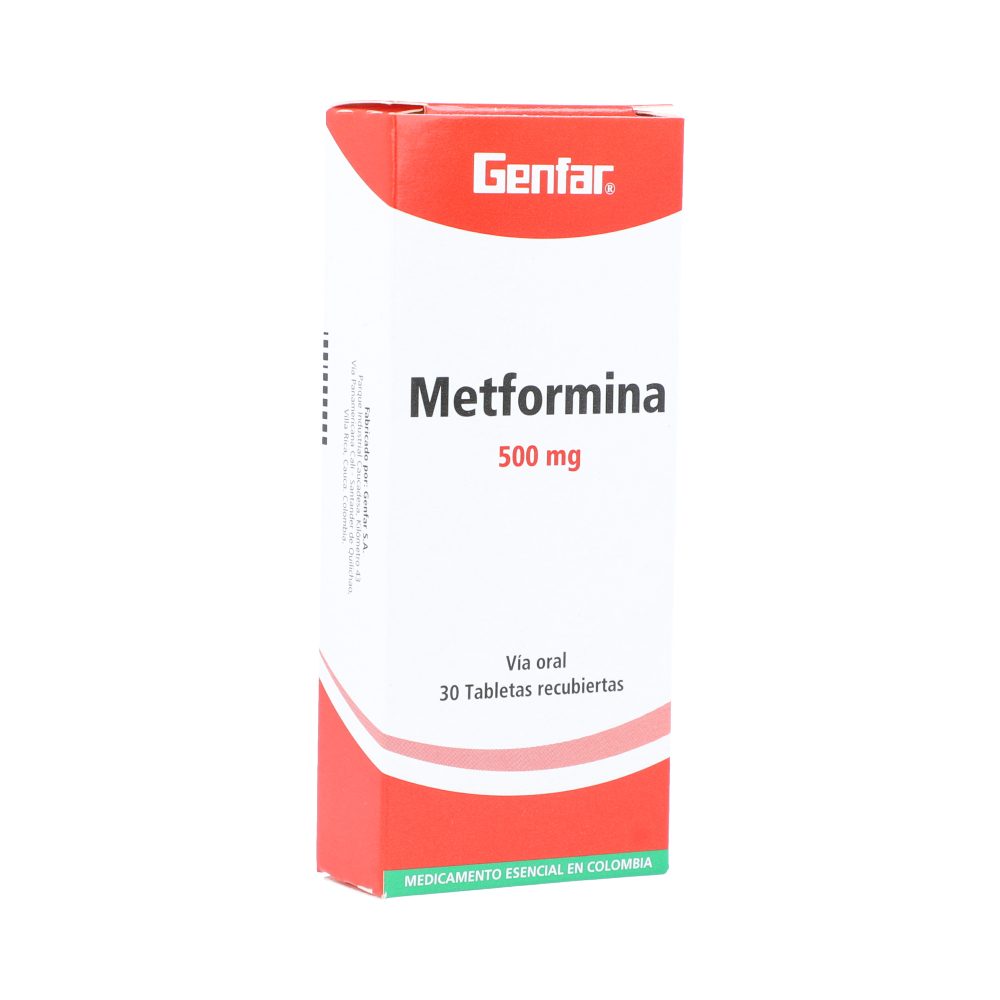 METFORMINA 500MG TAB REC CAJ X 30 GENFAR