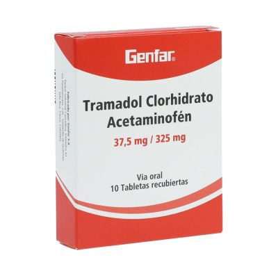 ACETAMINOFEN+TRAMADOL (325+37.5)MG TAB REC CAJ X 10 GENFAR