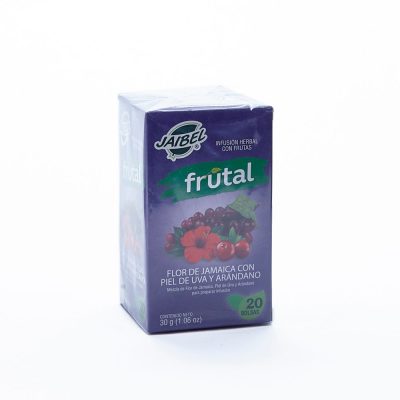 AROMATICA FRUTAL JAIBEL CAJ X 20BOL FLOR DE JAMAICA-PIEL DE UVA Y