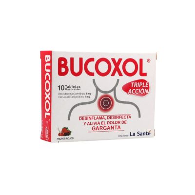 BUCOXOL TRIPLE ACCION (3+1)MG TAB MAST CAJ X 10 FRUTOS ROJOS