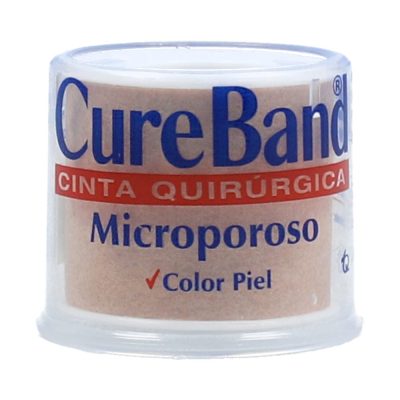 ESPARADRAPO MICROPOROSO ROLLO CUREBAND 1X3 PIEL