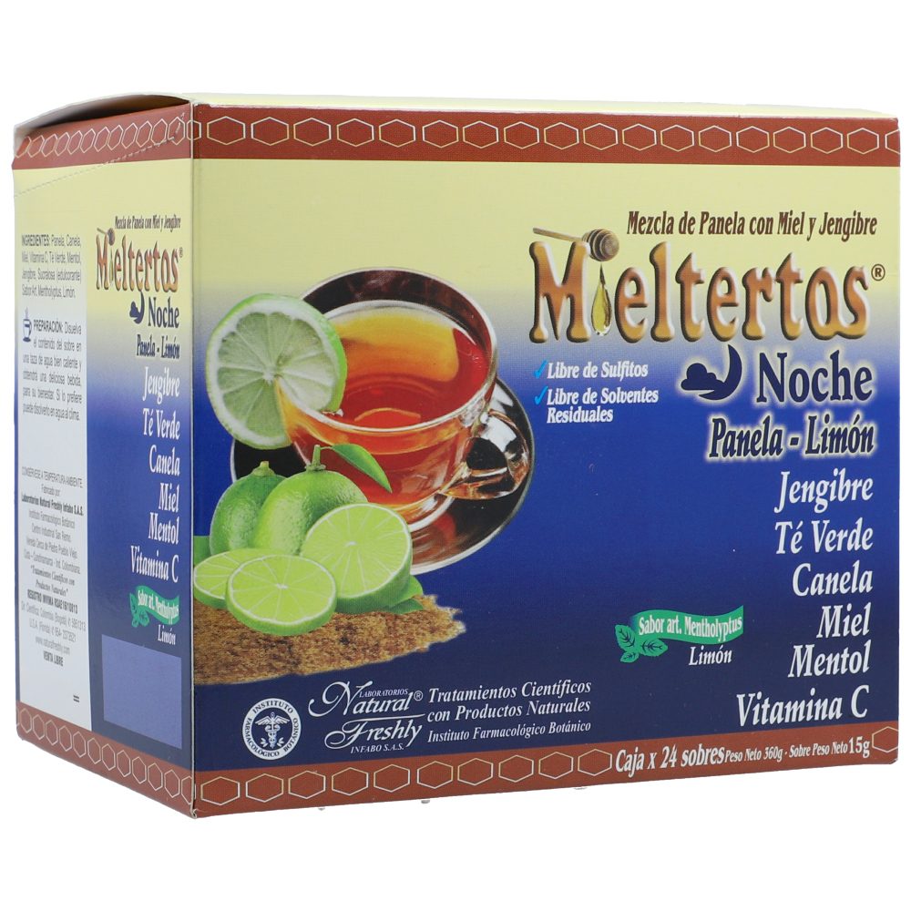 MIELTERTAS NOCHE CAJ X 24SOBX15GR PANELA LIMON