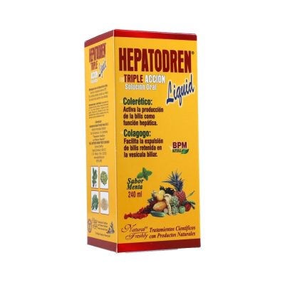 HEPATODREN TRIPLE ACCION MULTIPLES COMPONENTES SOL ORAL NATURAL FRESHLY FCO X 240ML MENTA