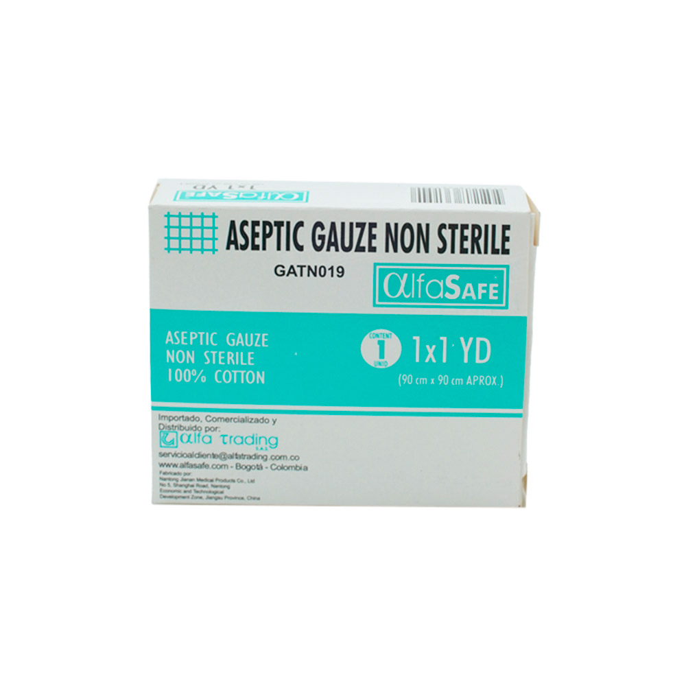 GASA ASEPTICA NO ESTERIL CAJ X 1 ALFASAFE 1 PULG X 1 PULG