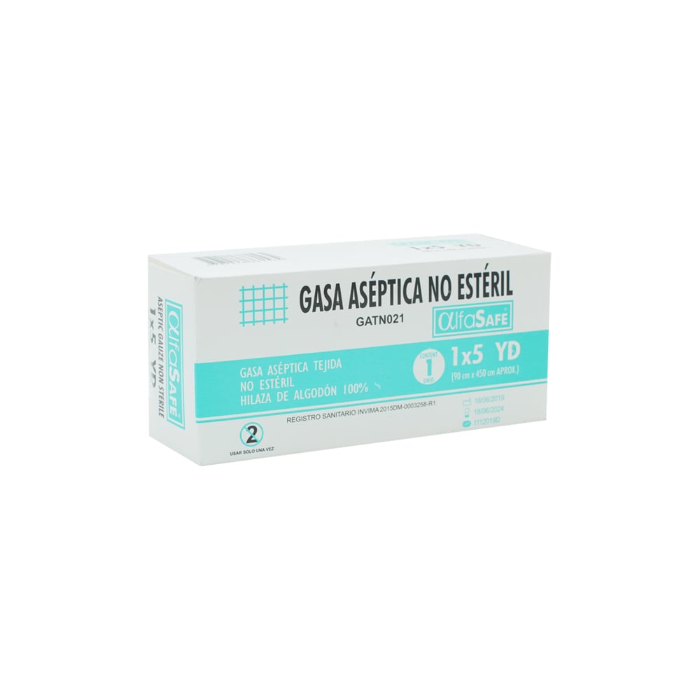 GASA ASEPTICA NO ESTERIL CAJ X 1 ALFASAFE 1X5 YD 90CM X 450CM