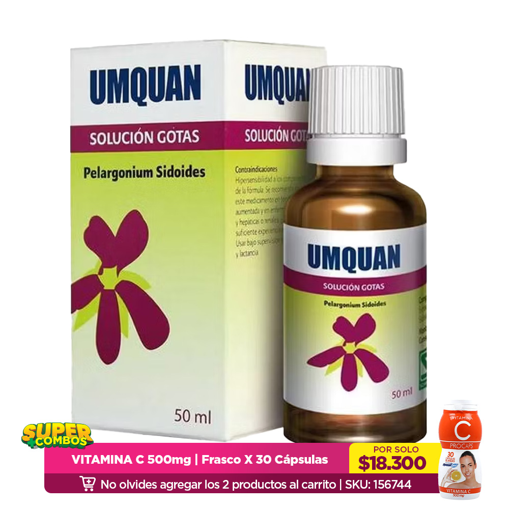 UMQUAN SOLUCION GOTAS MULTIPLES COMPONENTES FCO X 50 ML