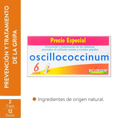 PRECIO ESPECIAL OSCILLOCOCCINUM MULTIPLES COMPONENTES  CAJ X 12