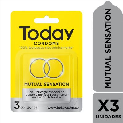 CONDONES MUTUAL SENSATION PAQ X 3 TODAY