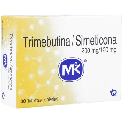TRIMEBUTINA+SIMETICONA (120+200)MG TAB REC CAJ X 30 MK