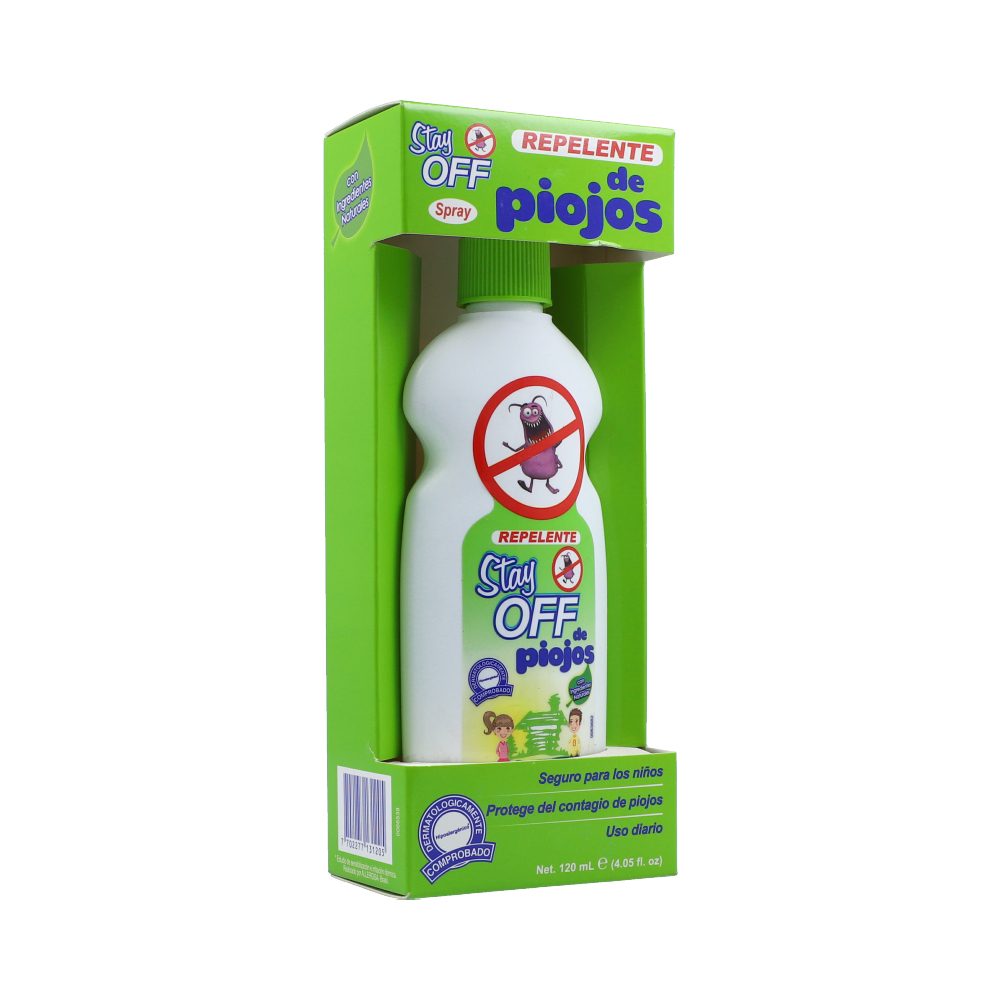 REPELENTE DE PIOJOS STAY OFF LARGA DURACION SOL TOP FCO X 120ML SPRAY