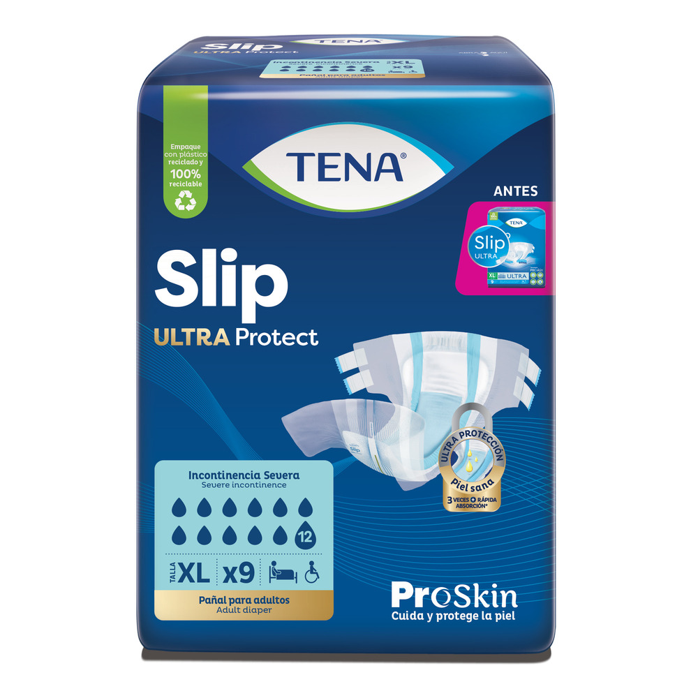 TENA SLIP PEGA DESPEGA PAQ X 9 TALLA XL