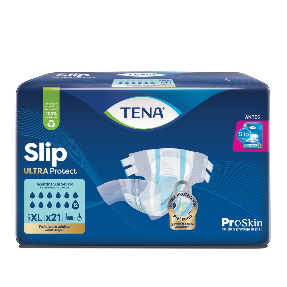 TENA SLIP PEGA DESPEGA PAQ X 21 TALLA XL