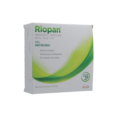 RIOPAN (400+50)MG/5ML(8+1)% GEL ORAL CAJ X 20SOB X 10ML