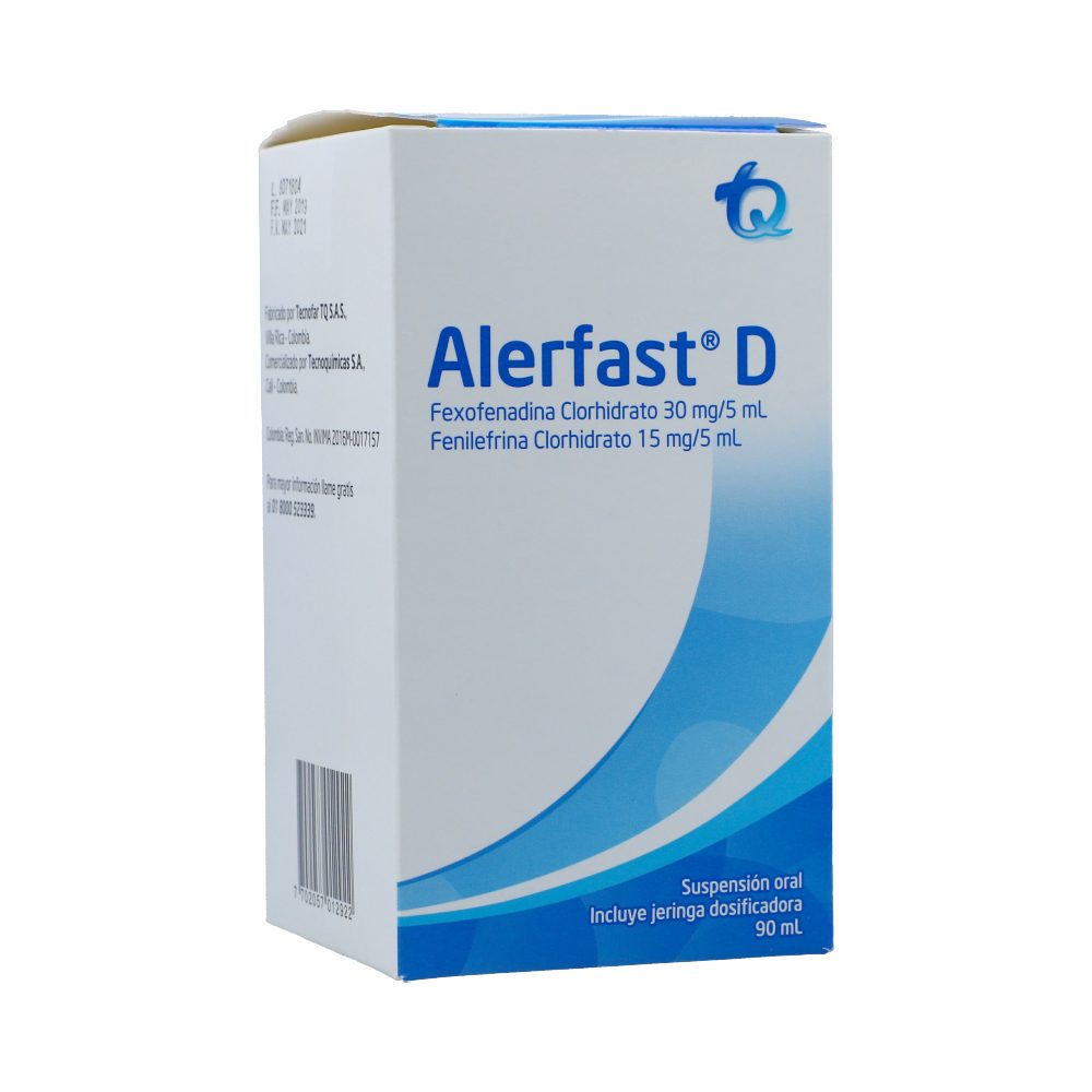 ALERFAST D (15+30)MG/5ML(0.3+0.6)% SUSP ORAL FCO X 90ML