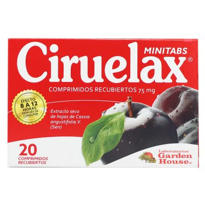 CIRUELAX MINITABS 75MG TAB REC CAJ X 20