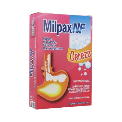 MILPAX NF (80+250+133.5)MG/5ML(1.6+5+2.6 SUSP ORAL  CAJ X 12SOB X 10ML  CEREZA