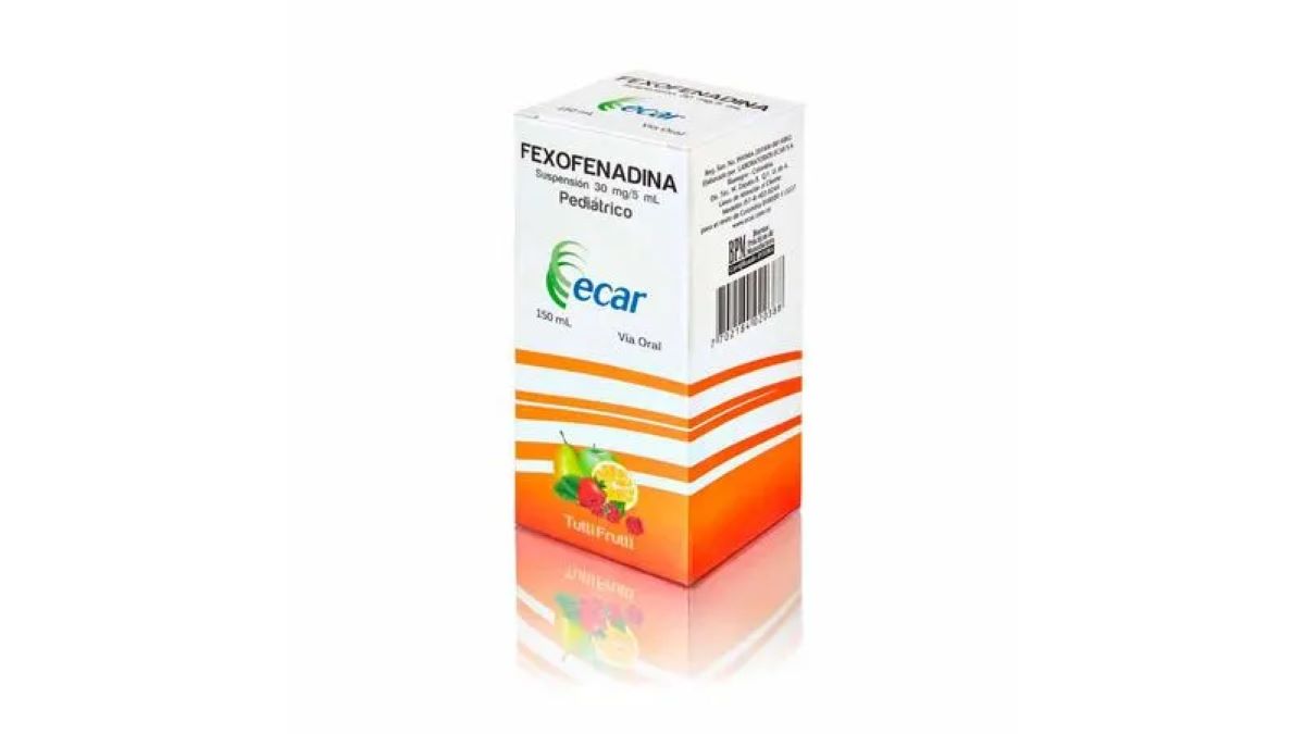 FEXOFENADINA 30MG/5ML(0.6%) SUSP ORAL FCO X 150ML ECAR TUTTI FRUTTI