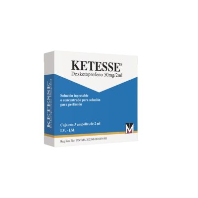 KETESSE 50MG/2ML(25MG/ML) SOL INY  CAJ X 3AMP