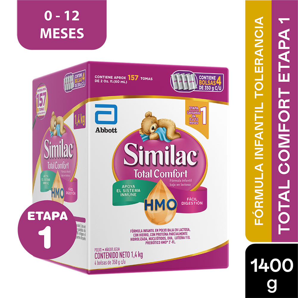 SIMILAC TOTAL COMFORT PROSENS CAJ X 4BOL X 350GR ETAPA 1 DE 0 A 12 MESES